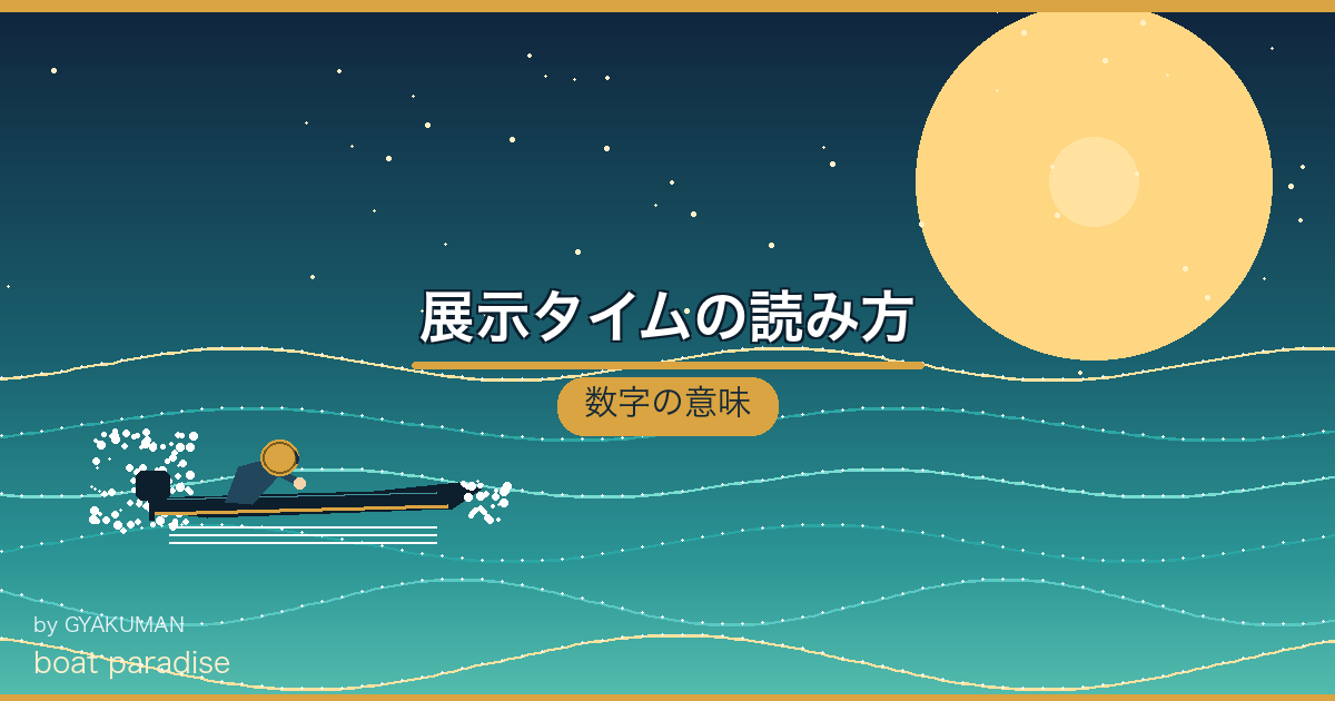 ⏱️ 展示タイムの読み方